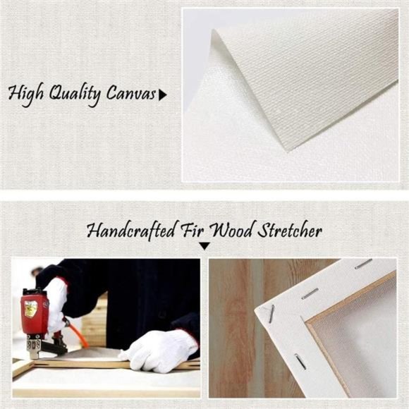 Wall Art Canvas Abstract Art Paintings Blue Fantasy Colorful Graffiti on White - Picture 2 of 6